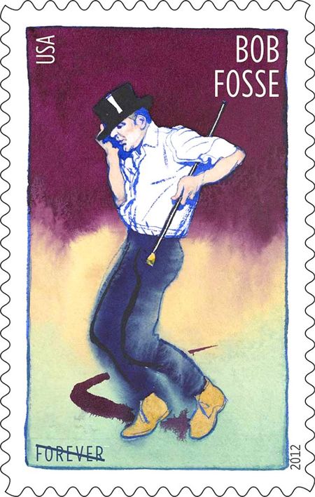 100 Bob Fosse Dance Stamps // Broadway Musical Cabaret Choreographer // Forever Postage Stamps for Mailing